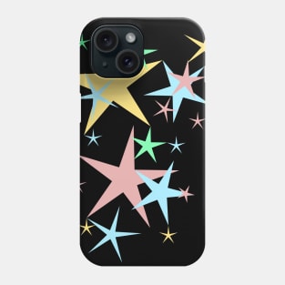 A Cluster of Colorful Stars in a black sky Phone Case