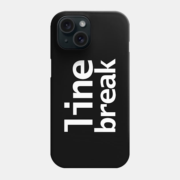 Line Break Typography White Phone Case by ellenhenryart