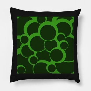 green pop art bubble design Pillow