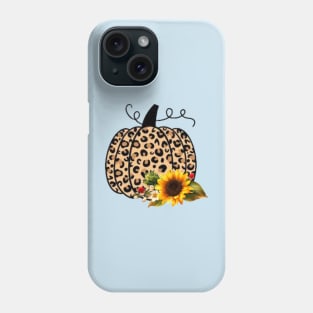 Leopard Pumpkin With Sunflower Phone Case