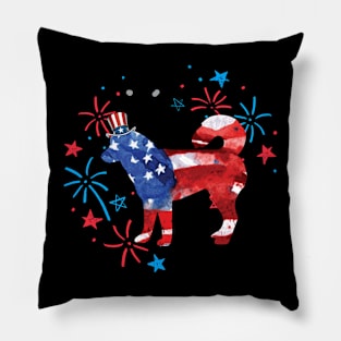 Siberian Husky Uncle Sam Hat 4Th Of July Pillow