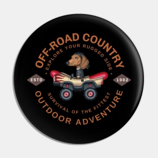 Dachshund Off-Road Adventure Pin