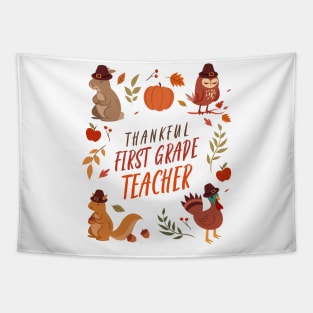 Thankful First Grade Teacher Tapestry