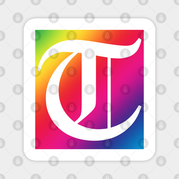 Rainbow White Letter T Rainbow Magnet Teepublic