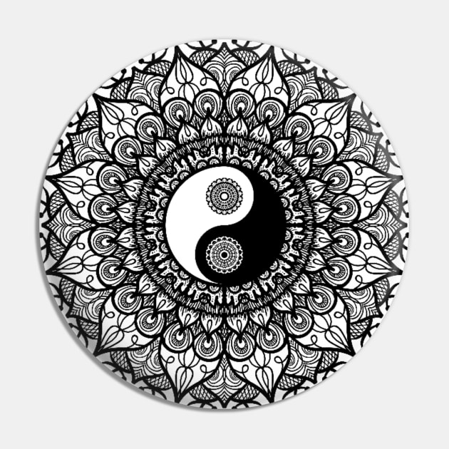 See You in Savasana Mandala Yin Yang Yoga Pin by Nature Lover Apparel