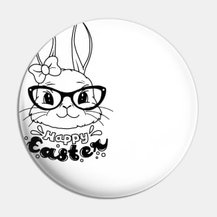 Funny and Cute  Rabbit ,happy Easter cartoon, Cartoon style Pin