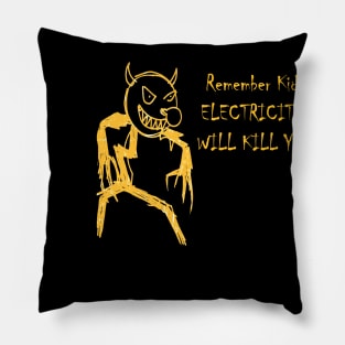 Potato Drawing electricity will kill you Pillow