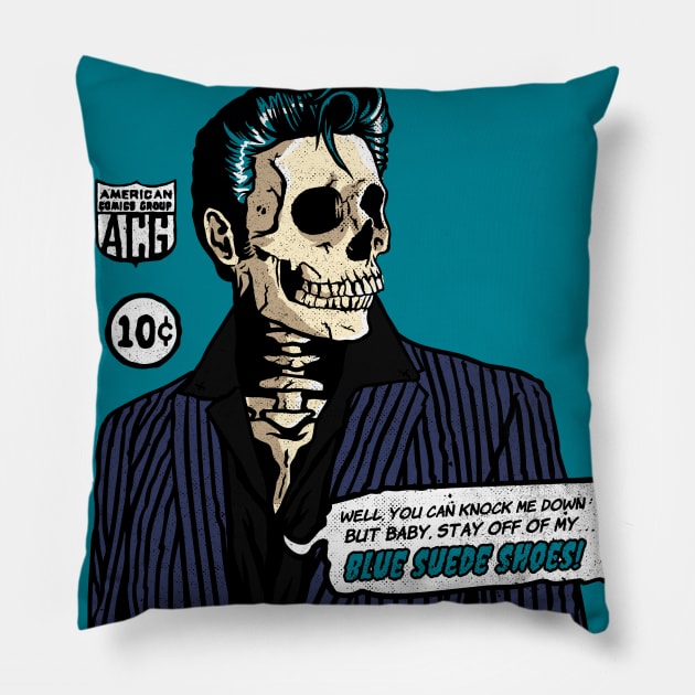 The King Ain't Dead Pillow by designedbydeath