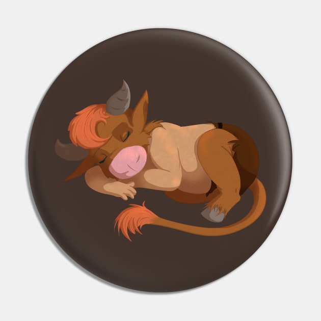 Sleeping Baby Minotaur Pin by Anathar