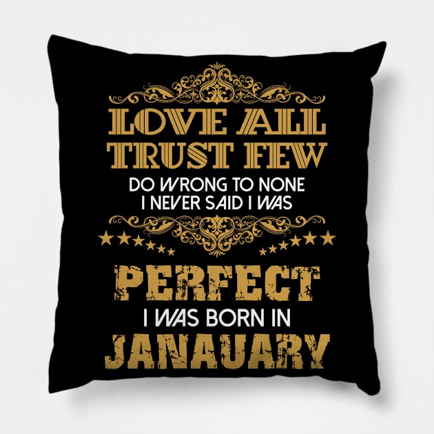 I Was Born In January Pillow by Diannas