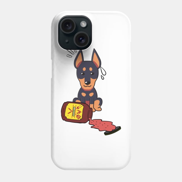 Funny Alsatian Spills a jar of BBQ Sauce Phone Case by Pet Station