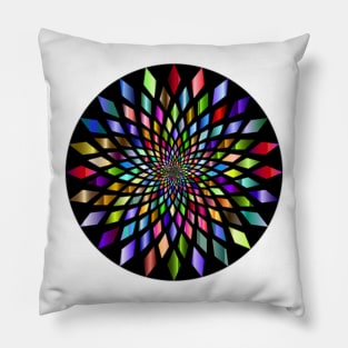 Stained Glass Circle Pillow