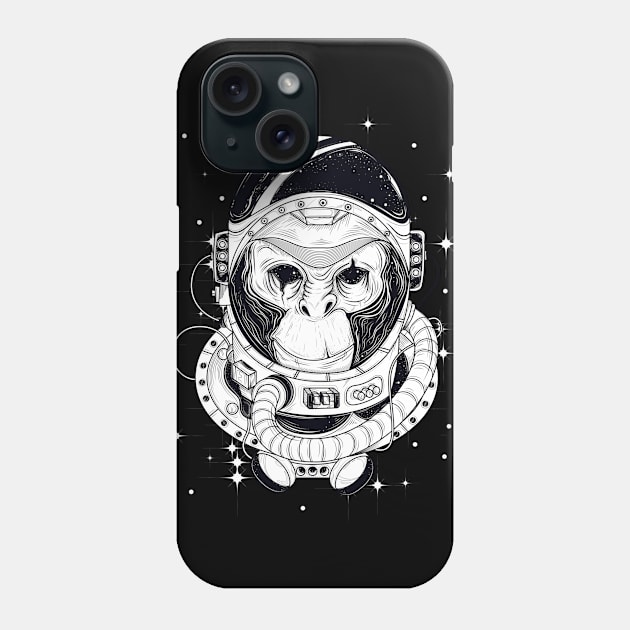 Manga Style Astronaut monkey in space suit Phone Case by GothicDesigns