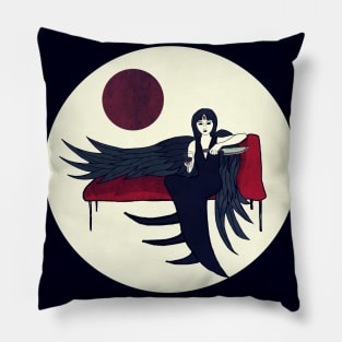 Raven Girl Lounging Pillow