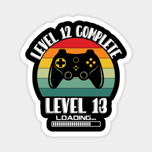 Level 12 Complete Level 13 Loading 12th Birthday Video Gamer Magnet