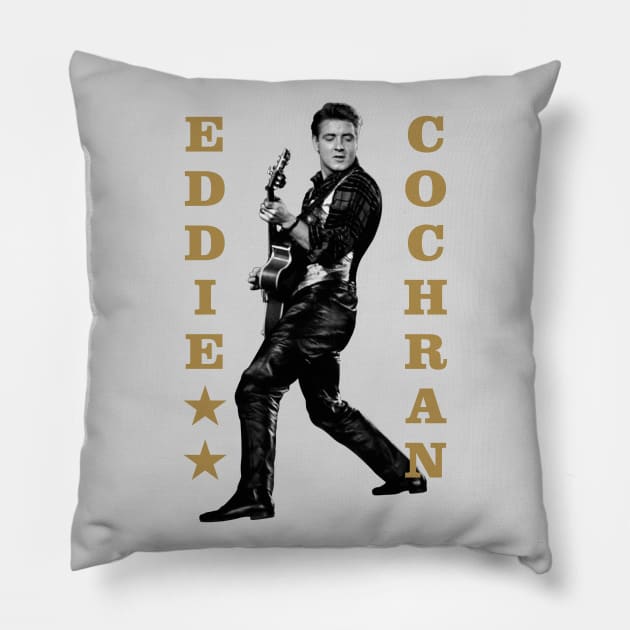 Eddie Cochran Pillow by PLAYDIGITAL2020