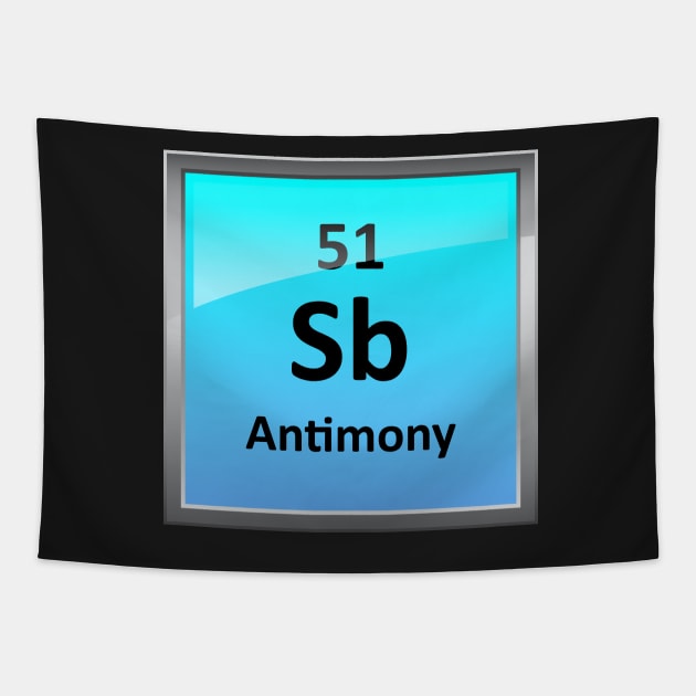 Antimony Periodic Table Element Symbol Tapestry by sciencenotes