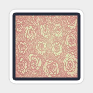 Soft Pink Pastel Rose Garden Magnet