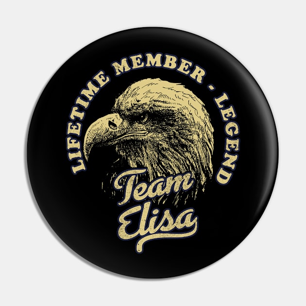 Elisa Name - Lifetime Member Legend - Eagle Pin by Stacy Peters Art