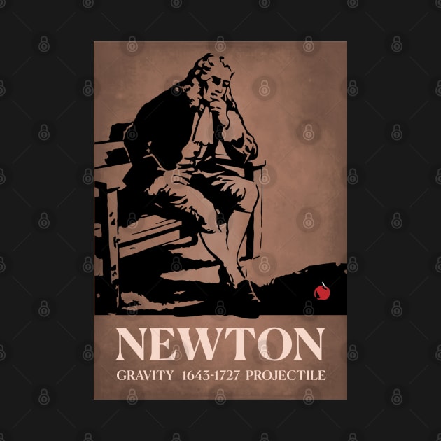 Sir Isaac Newton Apple Gravity Poster by labstud