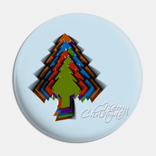 Merry Christmas Tree Colors Pin