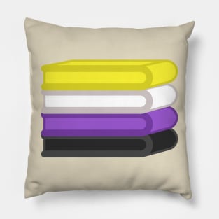 Nonbinary book flag Pillow