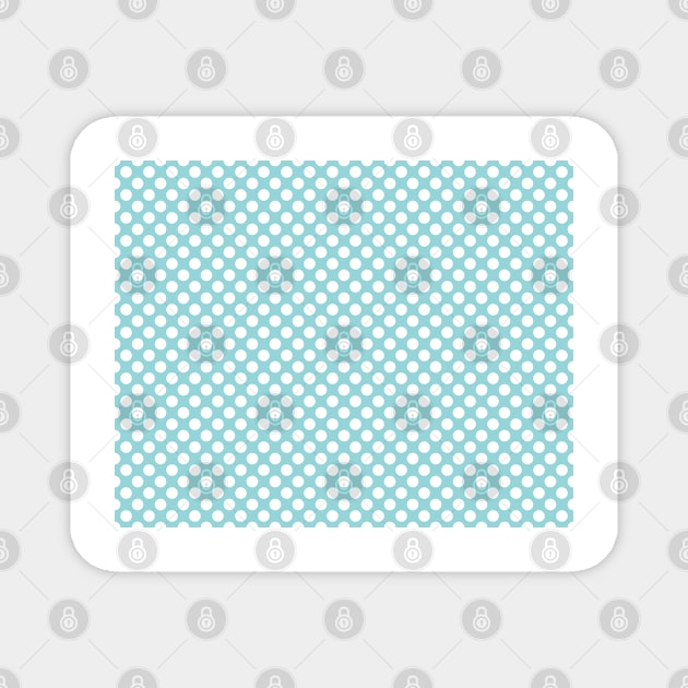 Polka Dot Collection - Blue and White Pattern Magnet by Missing.In.Art