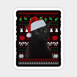 Zoning Out Cat Meme - Ugly Xmas Sweater Magnet