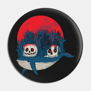 Horror Whale Island Pin