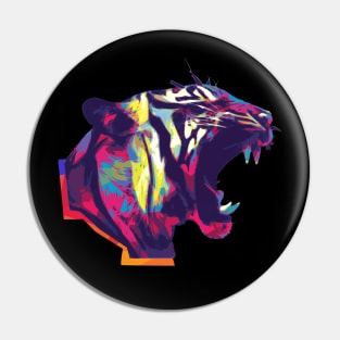 Wpap Pop Art Tiger abstract art Pin