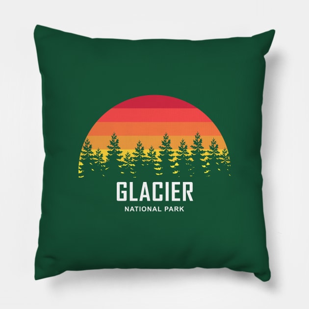 Glacier National Park Pillow by esskay1000