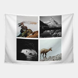 Swiss mountains Tapestry