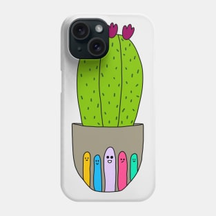 Cute Cactus Design #183: Big Cactus With Flowers In Cute Pot Phone Case