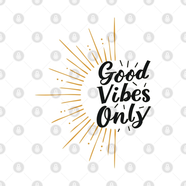 Good Vibes Only Sun by Cotton Candy Art