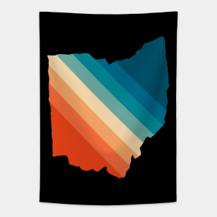 Ohio State Retro Map Tapestry