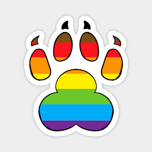 LGBTQ+ Paw Print Flags Magnet