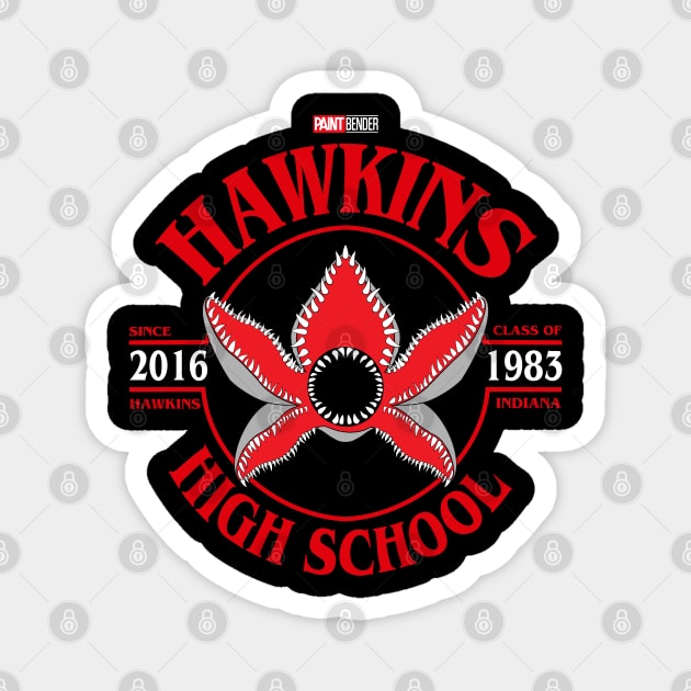 Hawkins High School Magnet by ArtIzMuzikForTheEyez