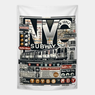 New York Subway NYC Subway Train Tapestry