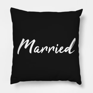 just married tshirts for couples - Valentine Day Pillow