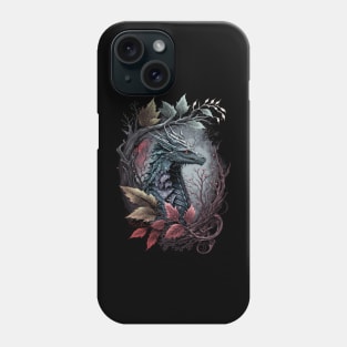 A Winter Dragon in Thorny Frame Phone Case