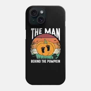 the man behind the pumpkin halloween Phone Case