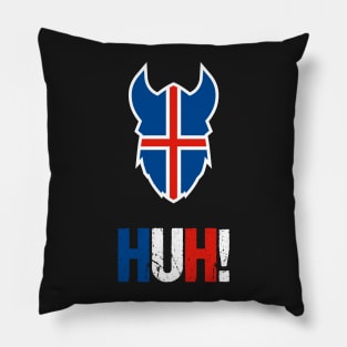 Iceland Soccer HUH! Viking War Chant T-Shirt 2018 Island Football Pillow