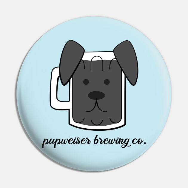 Pupweiser Brewing Co. Black Lab Pin by bettyjane88