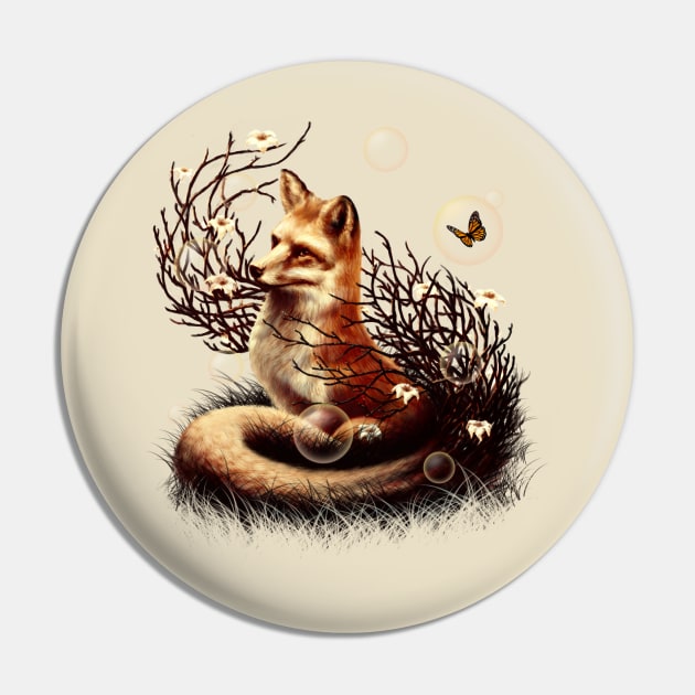 The Fox Tale Pin by angrymonk