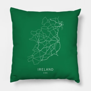 Ireland Road Map Pillow