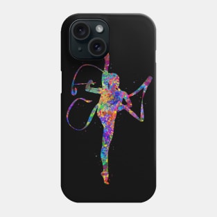 Rhythmic gymnastics watercolor art Phone Case