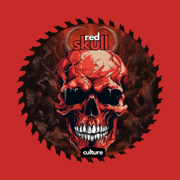 Red Skull Culture, Festival t-shirt, Unisex t-shirt, tees, men's t-shirt, women's t-shirt, summer t-shirt, trendy t-shirt with horns, gifts by Clinsh Online 