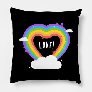 Heart Rainbow Pillow