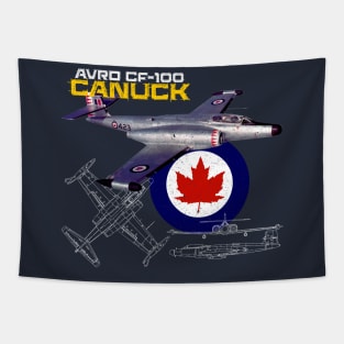 Canadian Avro CF-100 Canuck (dark) Tapestry