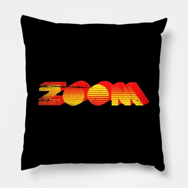 ZOOM - AH - ZOOM - AH - ZOOM • Authentic, Distressed Pillow by offsetvinylfilm